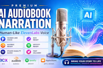 produce premium ai audiobook narration for acx, audible, and spotify