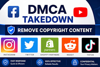 remove harassing, defaming, copyright leaked content dmca takedown