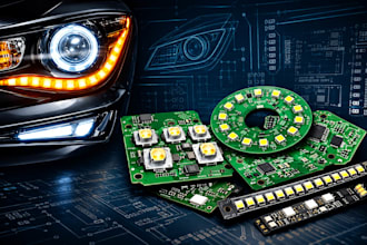 design automotive led pcb for headlights, drl, tail lights and can bus