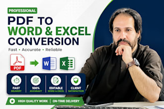 convert PDF to word or excel manually