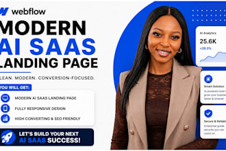 build a modern ai saas landing page in webflow