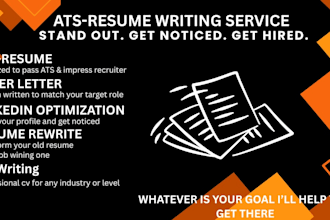 write an ats resume and cover letter
