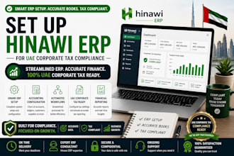 set up hinawi erp for uae corporate tax compliance