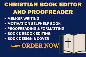 edit and proofread your christian sermon, ministry or faith manuscript