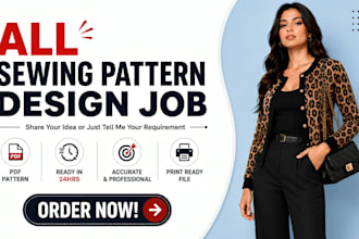 create custom sewing patterns PDF, dxf with grading for any garment