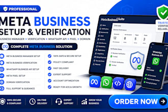 setup meta business suite, meta verification and whatsapp API