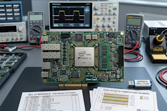 design intel fpga pcb, bom and manufacturing files