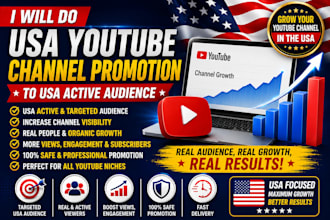 do organic USA youtube video promotion for channel growth