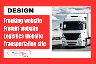 design a professional trucking , freight, logistics and transportation website