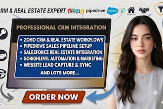 integrate zoho CRM pipedrive salesforce gohighlevel with real estate website