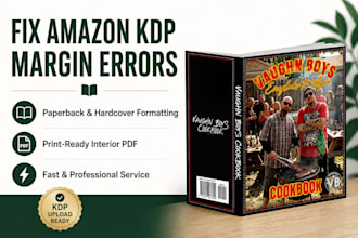 fix margin errors for amazon KDP paperback and hardcover books
