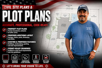 draft civil site plans and professional plot plans for your property