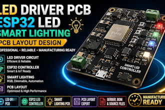 design led driver pcb, esp32 led, smart lighting and pcb layout