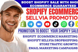 do shopify ecommerce sellvia promotion to boost your shopify sales