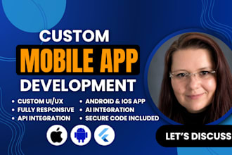 do mobile app development ios android ai mobile app creation flutter developer