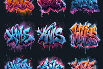 design unique hand style graffiti tag logo