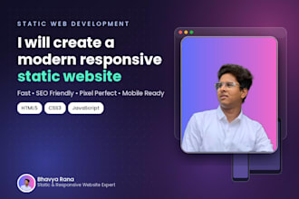 create a modern responsive static website