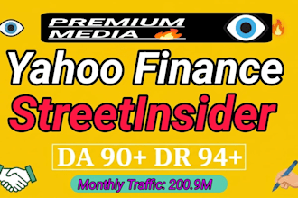 publish or distribute your press release on yahoo finance and streetinsider,com