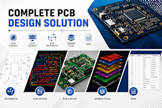 design pcb circuit, pcb design, pcb schematic, fabrication gerber and bom