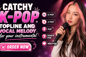 be your kpop topliner and write vocal melody for your instrumental