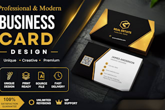 design a professional luxury real estate business card