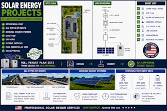 design solar pv and battery ess permit plan set for USA