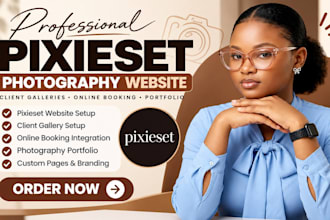 set up pixieset photography website with client galleries and online booking
