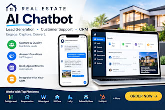 build a real estate ai chatbot for lead generation, customer support and CRM