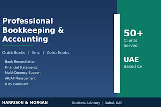 do bookkeeping and accounting in quickbooks, xero, or zoho