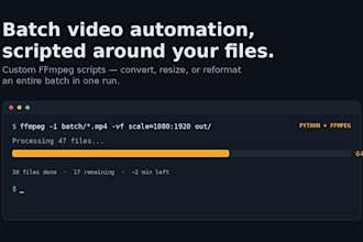 automate your video batch processing with ffmpeg scripts