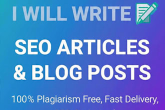 write SEO articles blog posts and website content