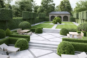 design modern landscape, backyard, garden master plans with realistic layouts