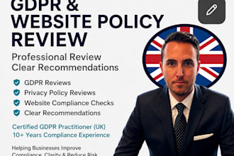 review your gdpr, privacy policy and website compliance documents