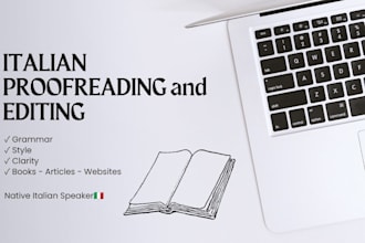 proofread and edit your italian book, article or website