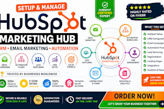 set up hubspot marketing hub CRM email marketing campaigns automation flows