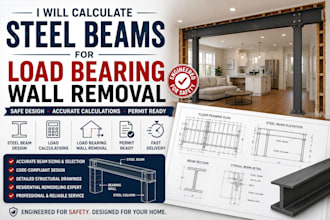 calculate steel beams for load bearing wall removal