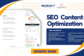 optimize content using surfer SEO and neuronwriter