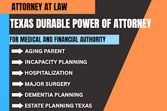 draft texas durable power of attorney for medical and financial authority