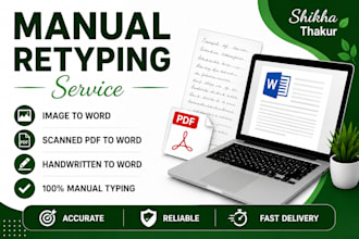 manually retype scanned PDF and images to word
