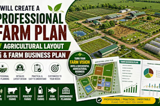 create a professional farm plan, agricultural layout and farm business plan