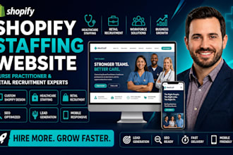 build shopify website for nurse practitioners and retail sales associates staff
