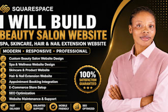 build a beauty salon, spa, skincare and nail salon website on squarespace