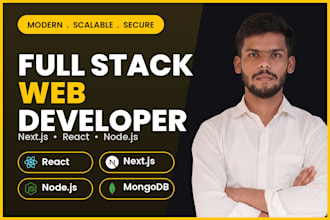 build a custom full stack web app or saas with react next js node js
