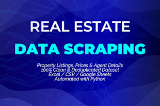 scrape real estate data and property listings