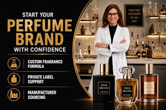 formulate a unique custom perfume, fragrance for your perfume brand