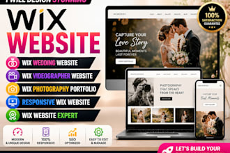 wix wedding website wix videographer website wix photography portfolio website