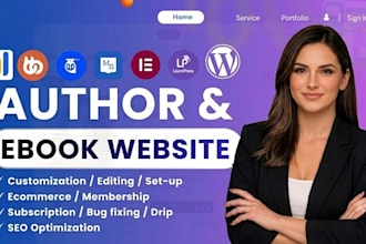 design author website, book author website, ebook website, author landing page
