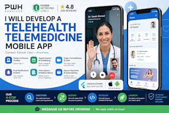 develop a telehealth telemedicine medical mobile app