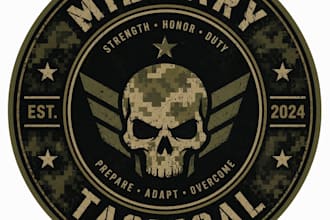 do military army tactical digital label sticker patch badge circular stamp logo
