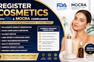 be your fda mocra cosmetics compliance consultant for registration
